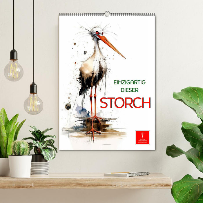 Einzigartig - dieser Storch (CALVENDO Wandkalender 2026)