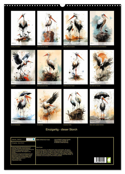 Einzigartig - dieser Storch (CALVENDO Wandkalender 2026)