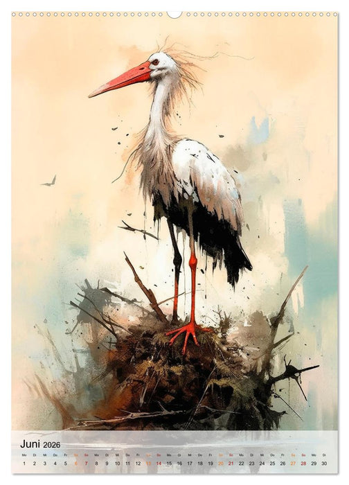 Einzigartig - dieser Storch (CALVENDO Wandkalender 2026)