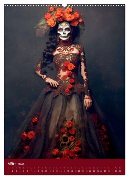 Dia de Muertos Kreative Porträts in Festanlehnung (CALVENDO Wandkalender 2026)