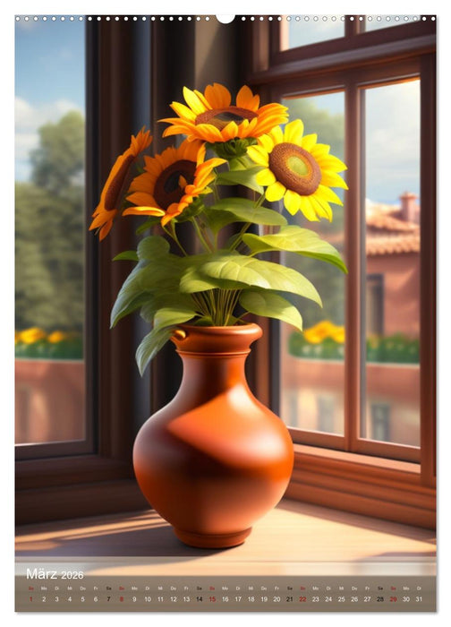 Abstrakte Blumenbukets (CALVENDO Wandkalender 2026)