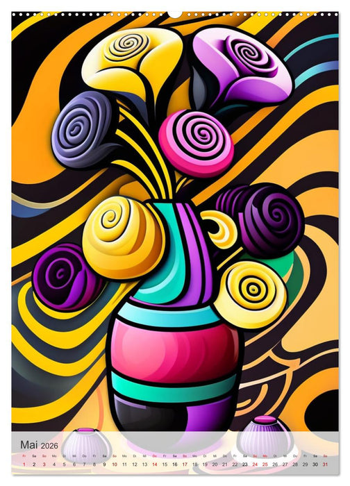 Abstrakte Blumenbukets (CALVENDO Wandkalender 2026)