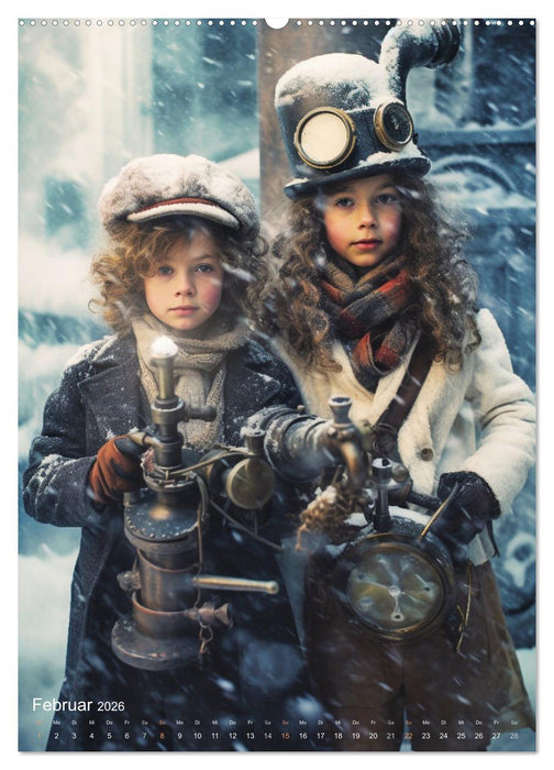 Steampunk Kinderwelt (CALVENDO Wandkalender 2026)