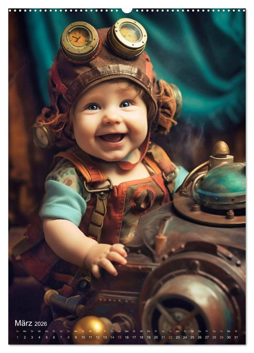 Steampunk Kinderwelt (CALVENDO Wandkalender 2026)