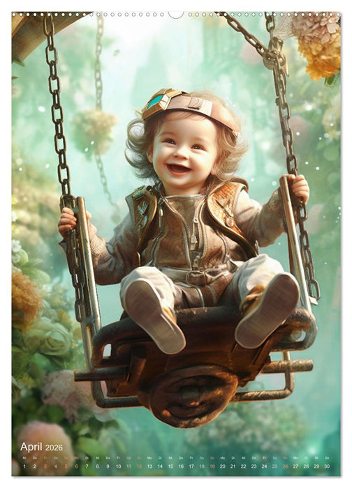 Steampunk Kinderwelt (CALVENDO Wandkalender 2026)