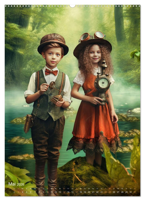 Steampunk Kinderwelt (CALVENDO Wandkalender 2026)