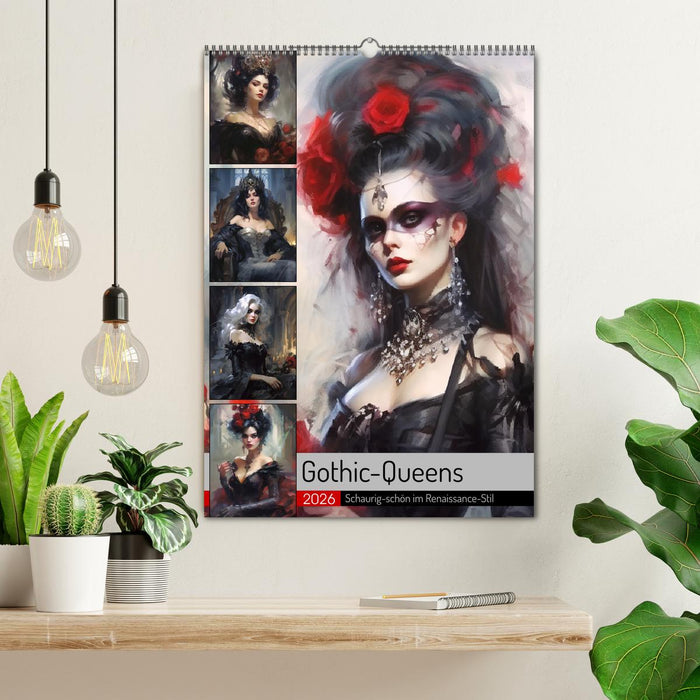 Gothic-Queens. Schaurig-schön im Renaissance-Stil (CALVENDO Wandkalender 2026)