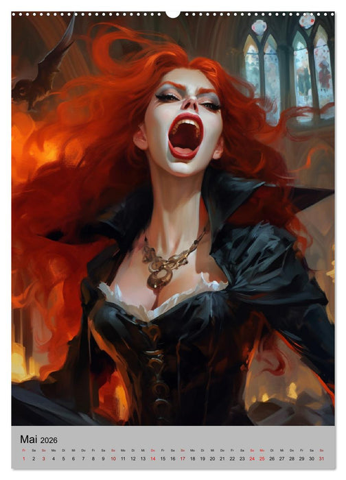 Gothic-Queens. Schaurig-schön im Renaissance-Stil (CALVENDO Wandkalender 2026)