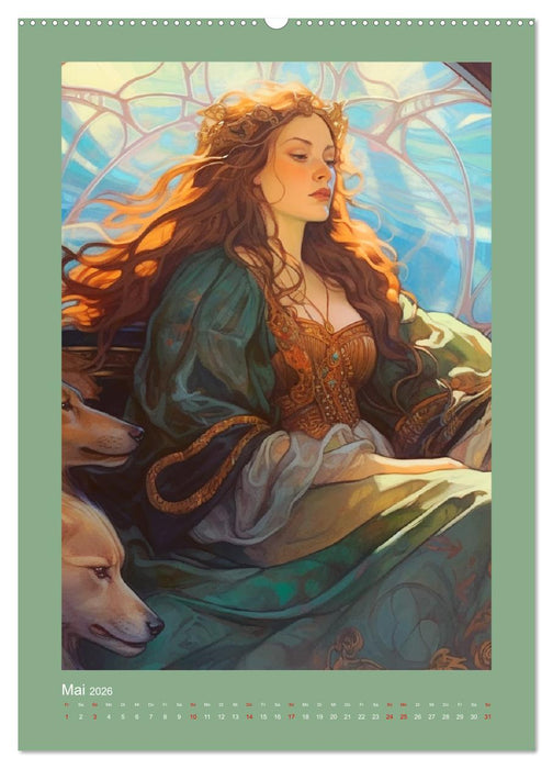 Die Anderswelt. Mystische Gestalten aus dem Mittelalter (CALVENDO Premium Wandkalender 2026)