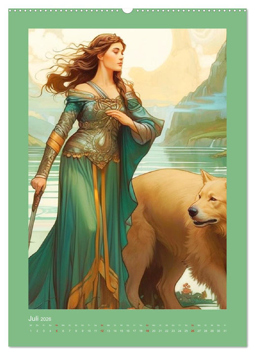 Die Anderswelt. Mystische Gestalten aus dem Mittelalter (CALVENDO Premium Wandkalender 2026)