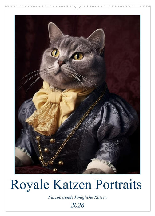 Royale Katzen Portraits (CALVENDO Wandkalender 2026)