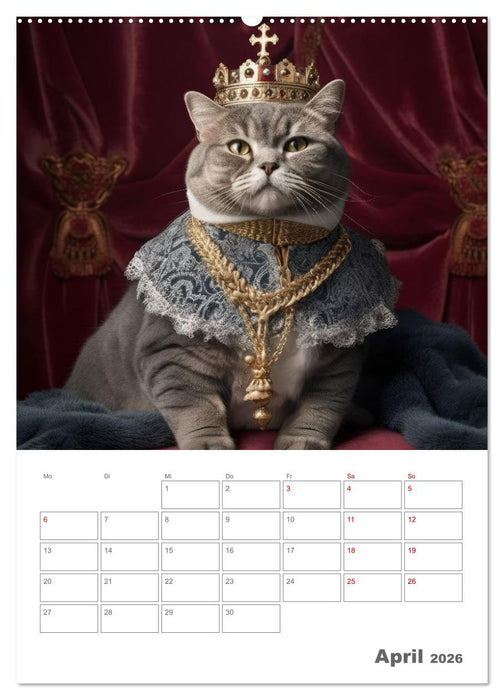 Royale Katzen Portraits (CALVENDO Wandkalender 2026)