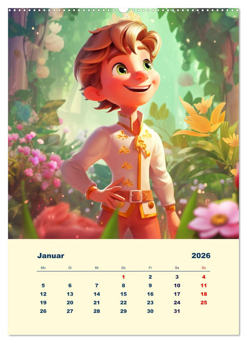 Zauberland. Bunte Fabelwesen und Märchengestalten (CALVENDO Premium Wandkalender 2026)