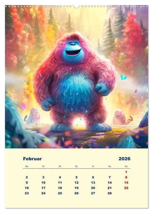 Zauberland. Bunte Fabelwesen und Märchengestalten (CALVENDO Premium Wandkalender 2026)