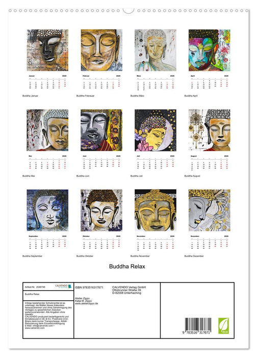Buddha Relax (CALVENDO Premium Wandkalender 2026)