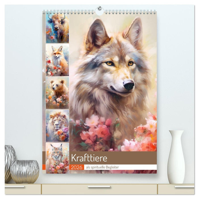 Krafttiere als spirituelle Begleiter (CALVENDO Premium Wandkalender 2026)