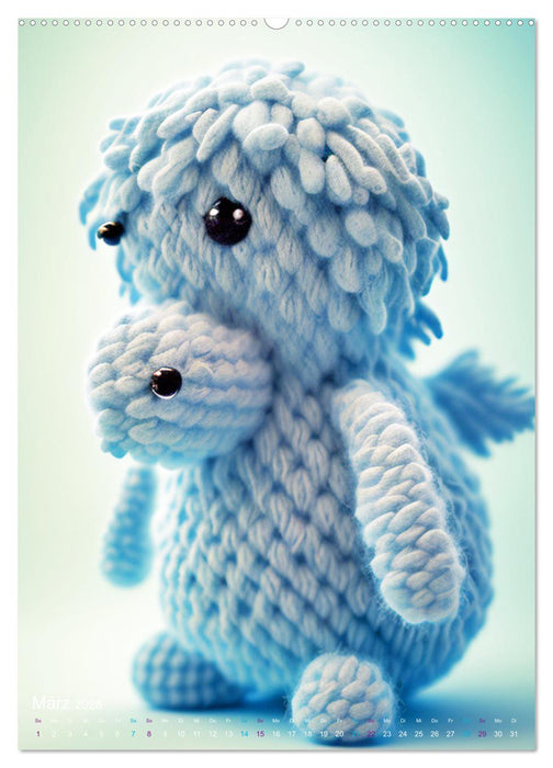 Knuddels. Wollige Tiere zum Liebhaben fürs Spielzimmer (CALVENDO Wandkalender 2026)