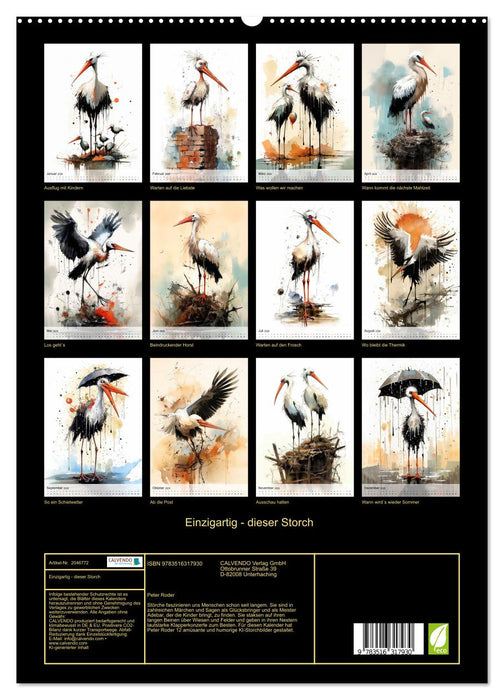 Einzigartig - dieser Storch (CALVENDO Premium Wandkalender 2026)