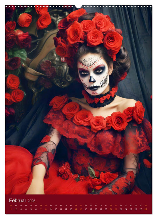 Dia de Muertos Kreative Porträts in Festanlehnung (CALVENDO Premium Wandkalender 2026)