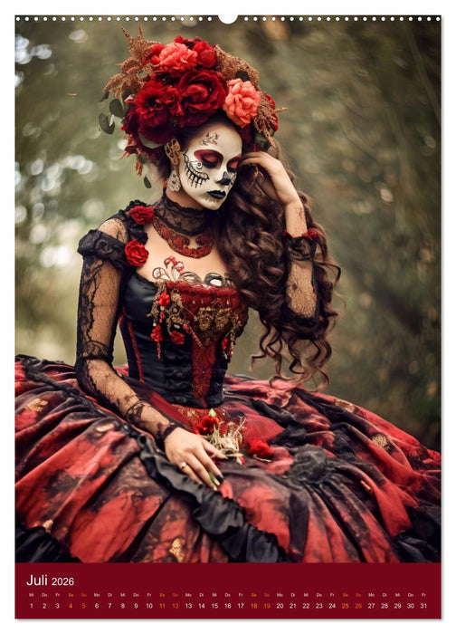 Dia de Muertos Kreative Porträts in Festanlehnung (CALVENDO Premium Wandkalender 2026)