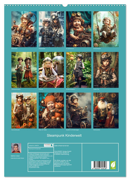 Steampunk Kinderwelt (CALVENDO Premium Wandkalender 2026)
