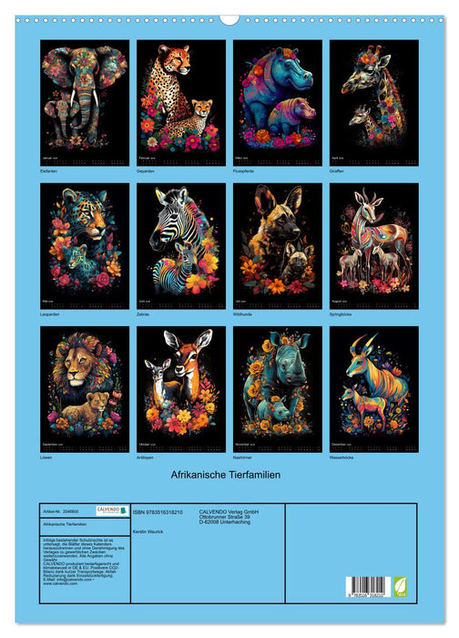 Afrikanische Tierfamilien (CALVENDO Wandkalender 2026)