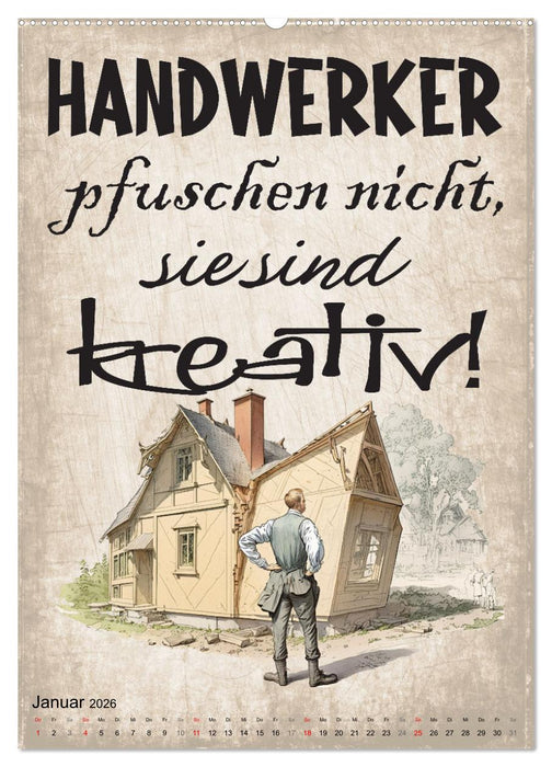 Handwerker Sprüche (CALVENDO Wandkalender 2026)