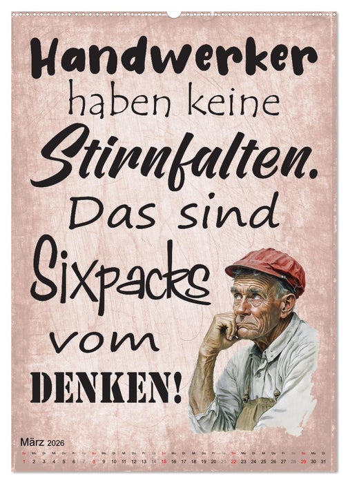 Handwerker Sprüche (CALVENDO Wandkalender 2026)
