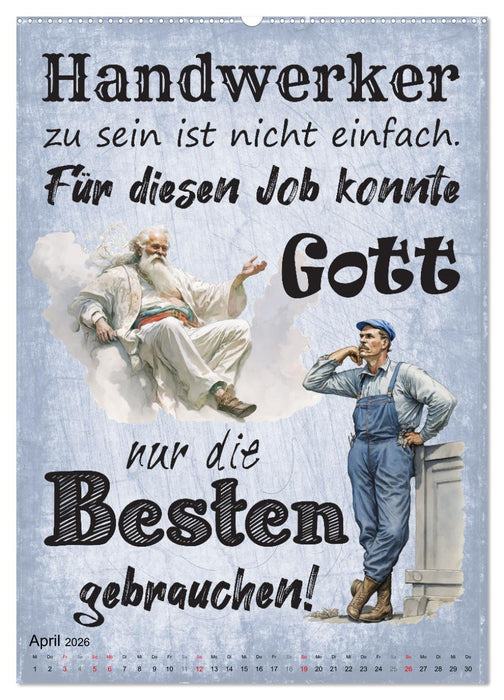 Handwerker Sprüche (CALVENDO Wandkalender 2026)