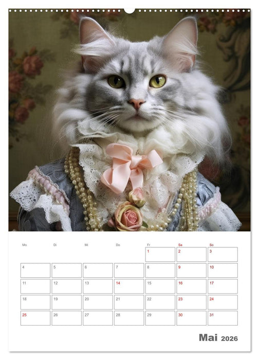 Royale Katzen Portraits (CALVENDO Premium Wandkalender 2026)