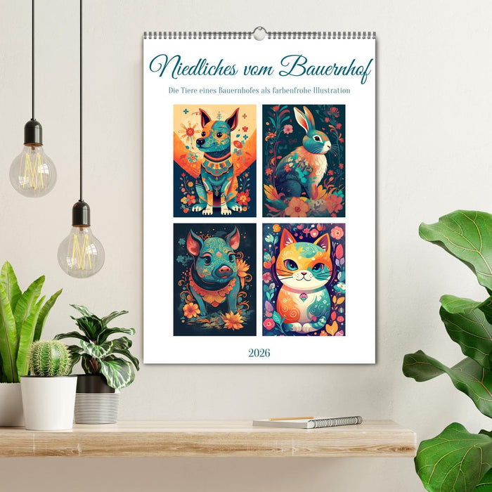 Niedliches vom Bauernhof (CALVENDO Wandkalender 2026)