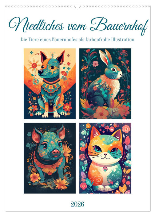 Niedliches vom Bauernhof (CALVENDO Wandkalender 2026)