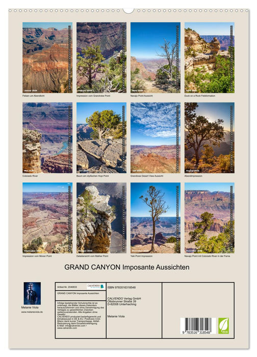 GRAND CANYON Imposante Aussichten (CALVENDO Premium Wandkalender 2026)