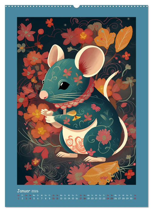 Chinesischer Tierkreis (CALVENDO Wandkalender 2026)