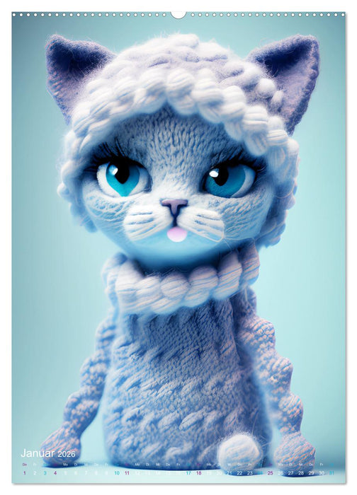 Knuddels. Wollige Tiere zum Liebhaben fürs Spielzimmer (CALVENDO Premium Wandkalender 2026)