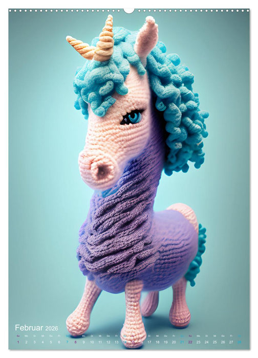 Knuddels. Wollige Tiere zum Liebhaben fürs Spielzimmer (CALVENDO Premium Wandkalender 2026)