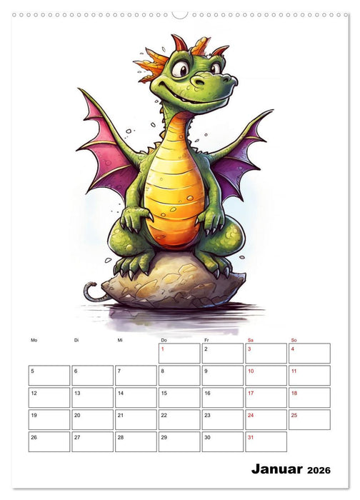 Niedliche Drachen (CALVENDO Wandkalender 2026)