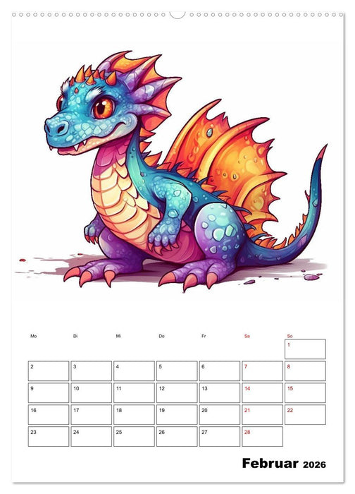 Niedliche Drachen (CALVENDO Wandkalender 2026)