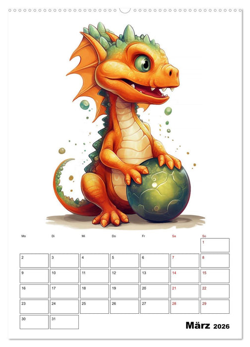 Niedliche Drachen (CALVENDO Wandkalender 2026)