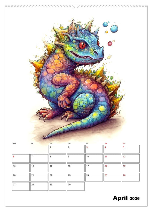 Niedliche Drachen (CALVENDO Wandkalender 2026)
