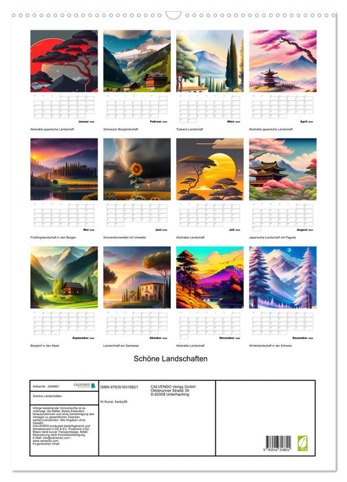 Schöne Landschaften (CALVENDO Wandkalender 2026)