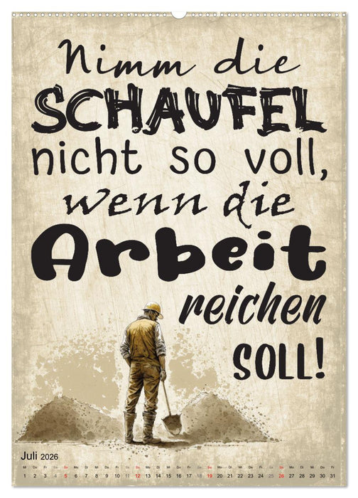 Handwerker Sprüche (CALVENDO Premium Wandkalender 2026)