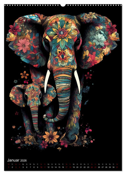 Afrikanische Tierfamilien (CALVENDO Premium Wandkalender 2026)