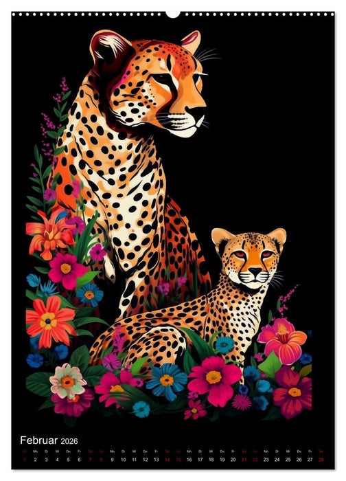 Afrikanische Tierfamilien (CALVENDO Premium Wandkalender 2026)