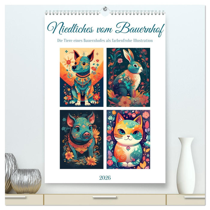 Niedliches vom Bauernhof (CALVENDO Premium Wandkalender 2026)