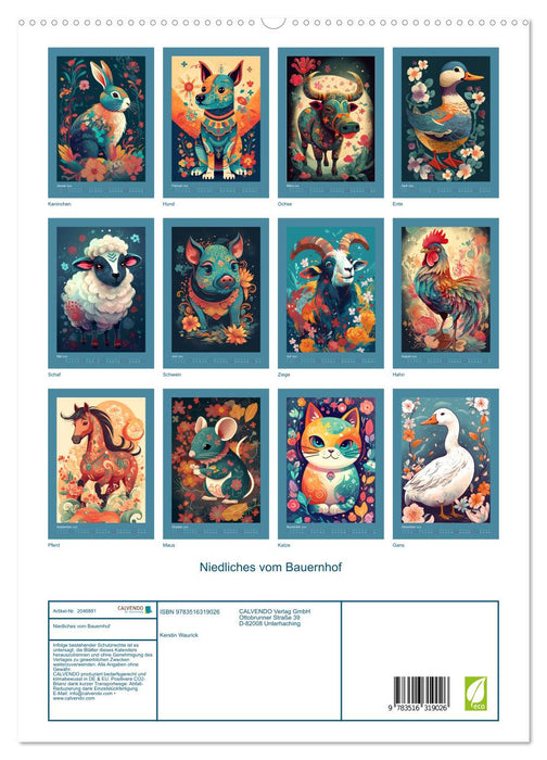 Niedliches vom Bauernhof (CALVENDO Premium Wandkalender 2026)