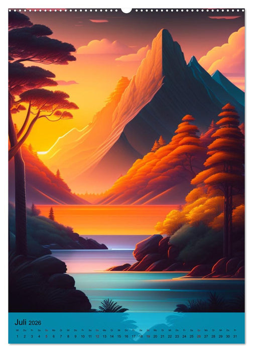 Landschaften kreativ gestaltet (CALVENDO Premium Wandkalender 2026)