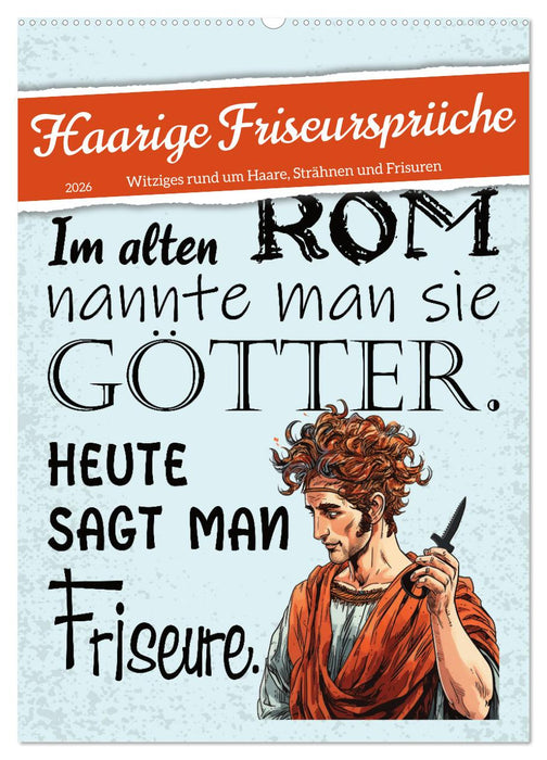 Haarige Friseursprüche (CALVENDO Wandkalender 2026)