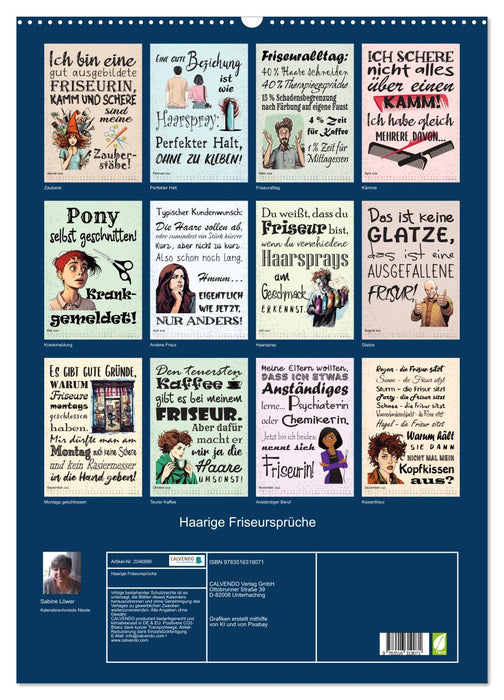 Haarige Friseursprüche (CALVENDO Wandkalender 2026)
