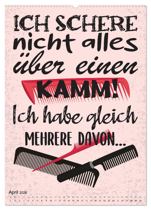 Haarige Friseursprüche (CALVENDO Wandkalender 2026)